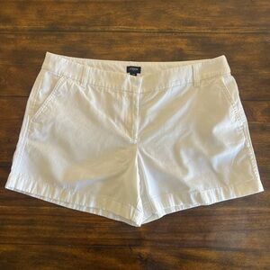 J. Crew Women's White Shorts‎ Size 14